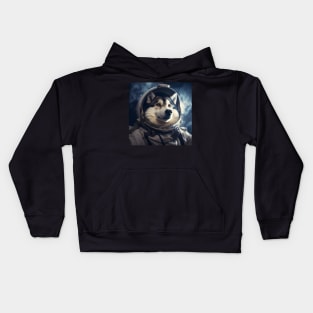 Astro Dog - Alaskan Malamute Kids Hoodie